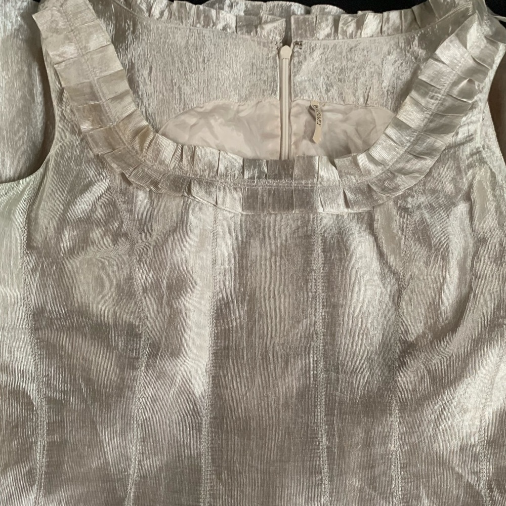 Badgley Mischka Champagne Shimmer Fit & Flare Cocktail Dress 2/4 - Picture 10 of 15